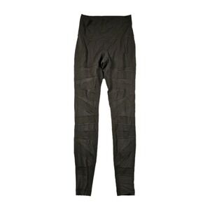 Lululemon Mesh Moto‎ Leggings Womens Size 6 Olive Green High Rise Yoga Pants